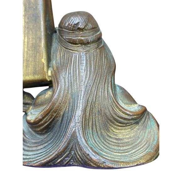 Antique 20th Century Bronze Detailed Maiden Tintype Picture Ornate Table Frame - Picture 3 of 15